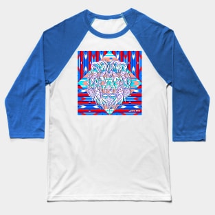 Technicolor lion ecopop Baseball T-Shirt